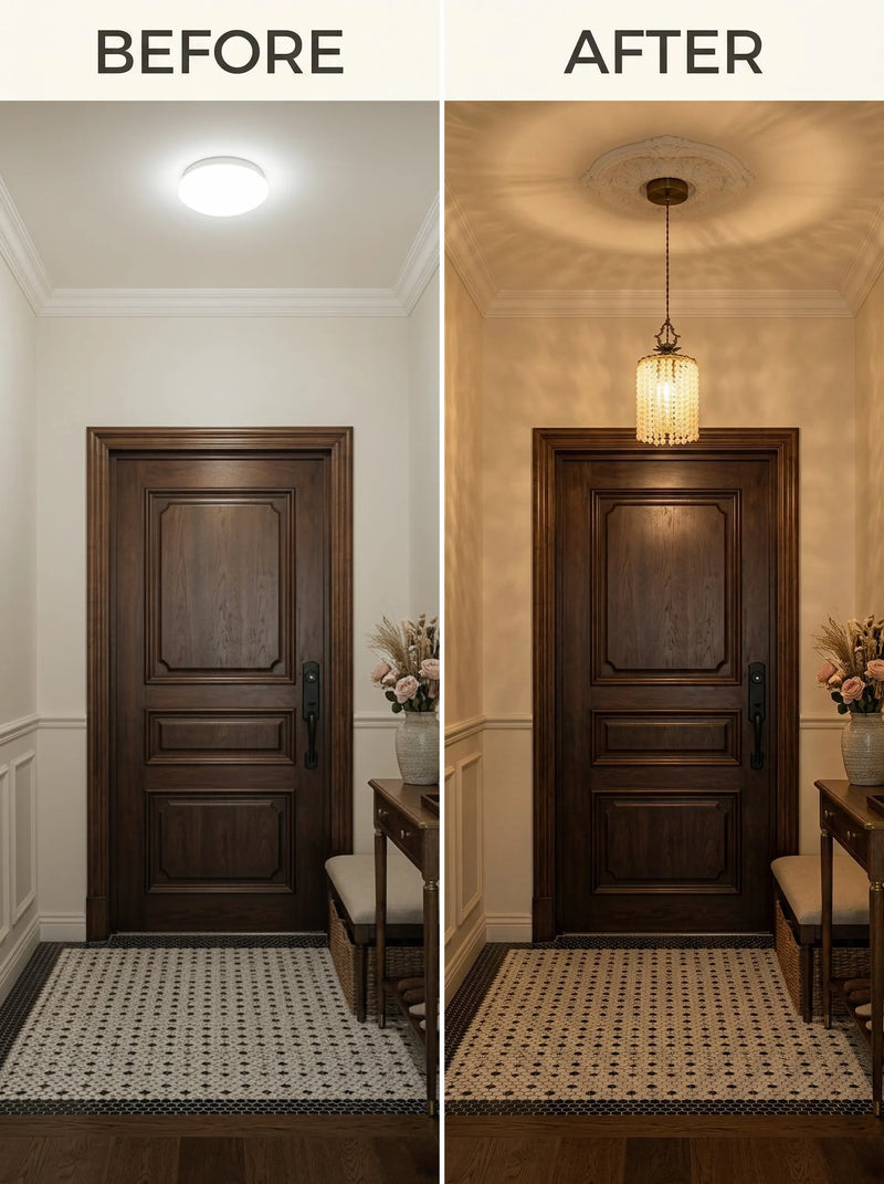 The Sterile Lighting Ruining Your Home's First Impression